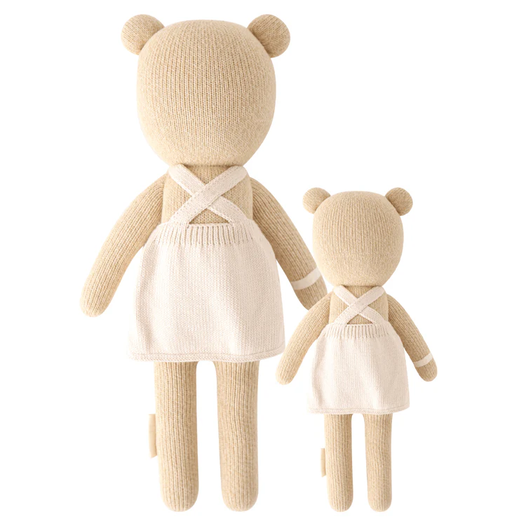 Regular 20" Goldie the Honey Bear Hand-Knit Doll - Image 6