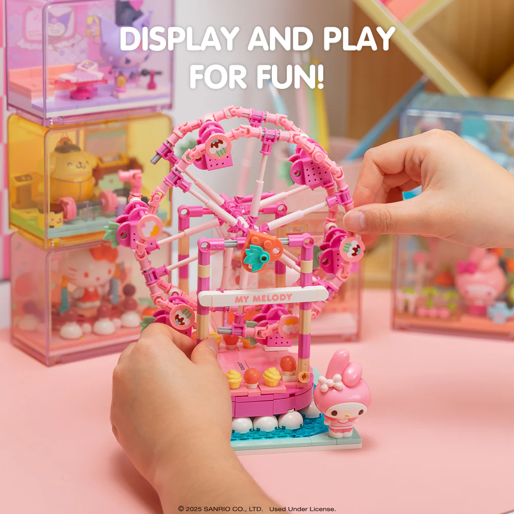 Sanrio Building Blocks Summer Wunderland - Kuromi Swing Ride - Image 5