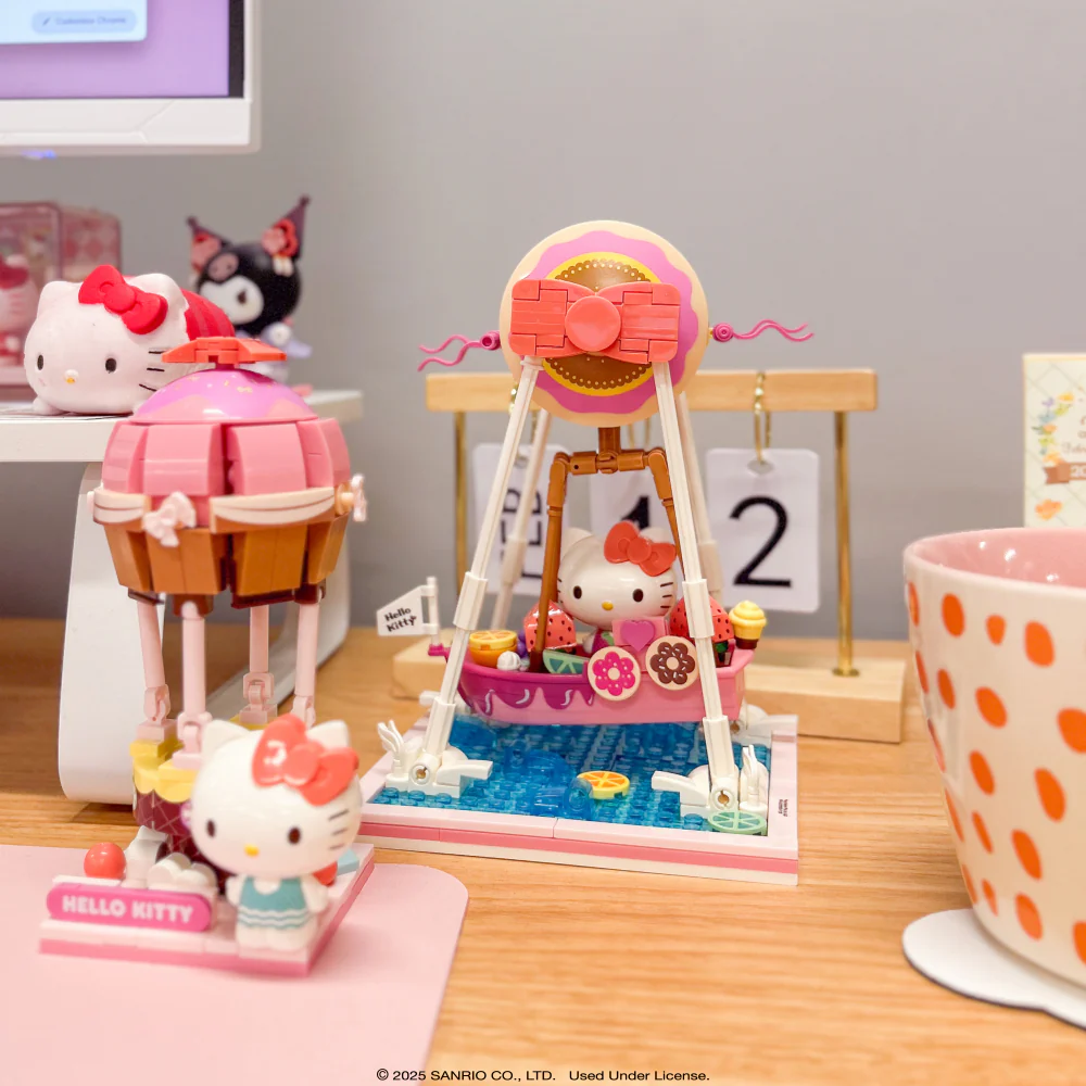 Sanrio Building Blocks Summer Wunderland - Kuromi Swing Ride - Image 7