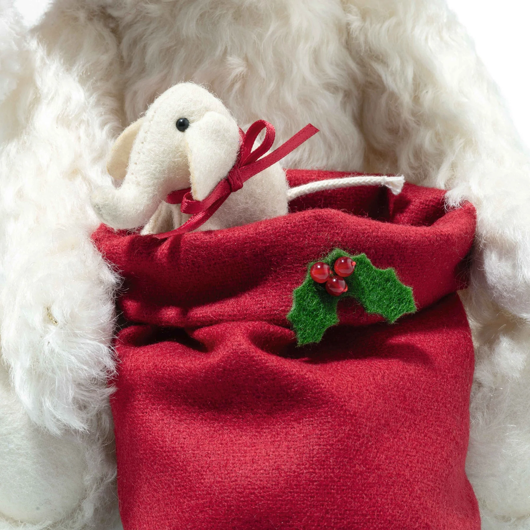 Santa Teddy Bear with Light-Up Gift Bag - Image 3