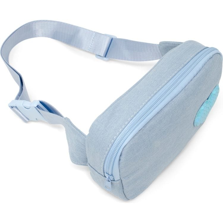 Sequin Heart Belt Bag for Kids - Blue (Denim) - Image 4