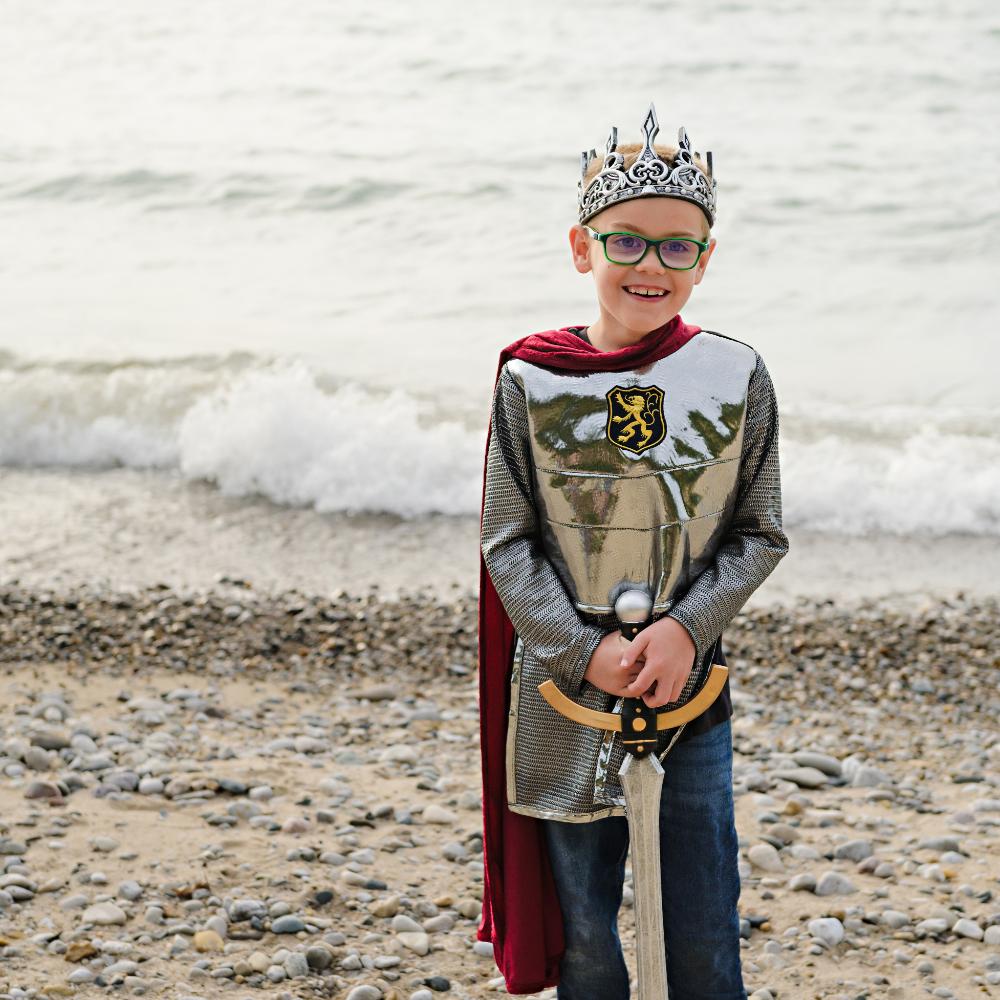 Silver Knight Costume with Cape - Size 5-6 Years - Image 2