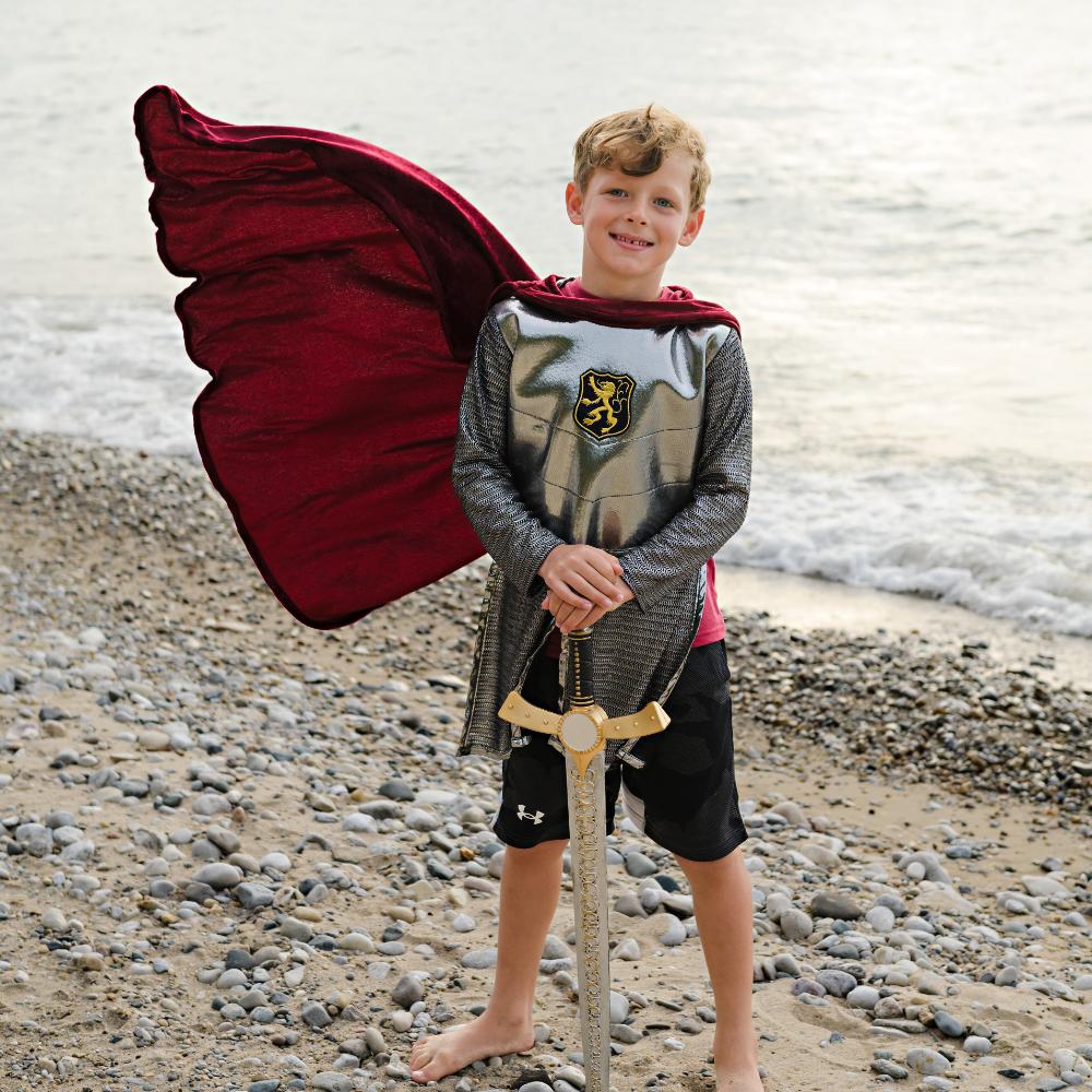 Silver Knight Costume with Cape - Size 5-6 Years - Image 3