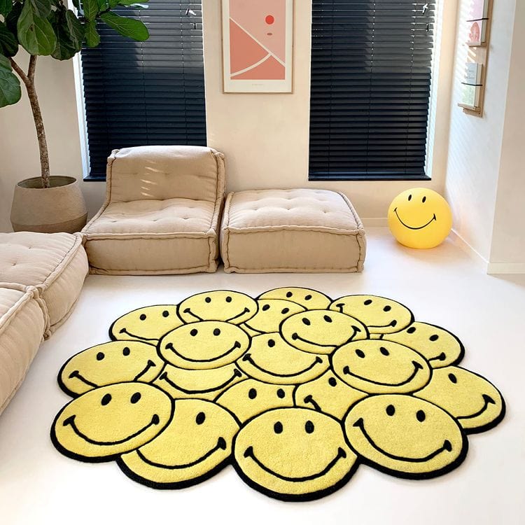 Smiley Bunch Rug - Yellow - Image 2