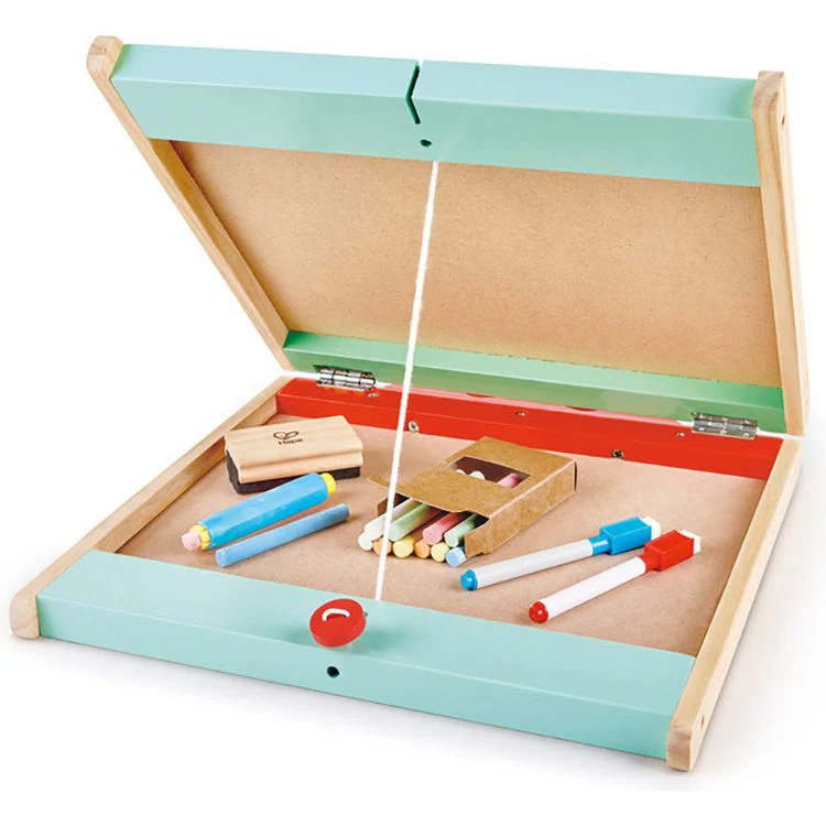 Store & Go Easel Folding Double-Sided Tabletop Blackboard & Whiteboard - Image 2