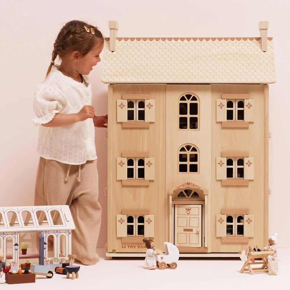 The Grand Natural Wood Doll House - Image 2