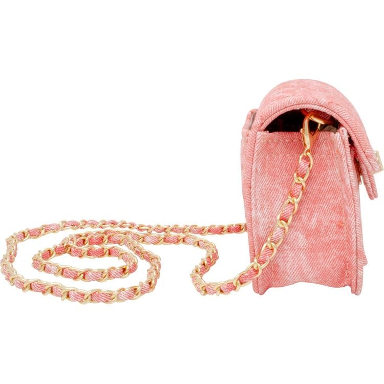 Tie Dye Quilted Denim Handbag - Pink - Image 2