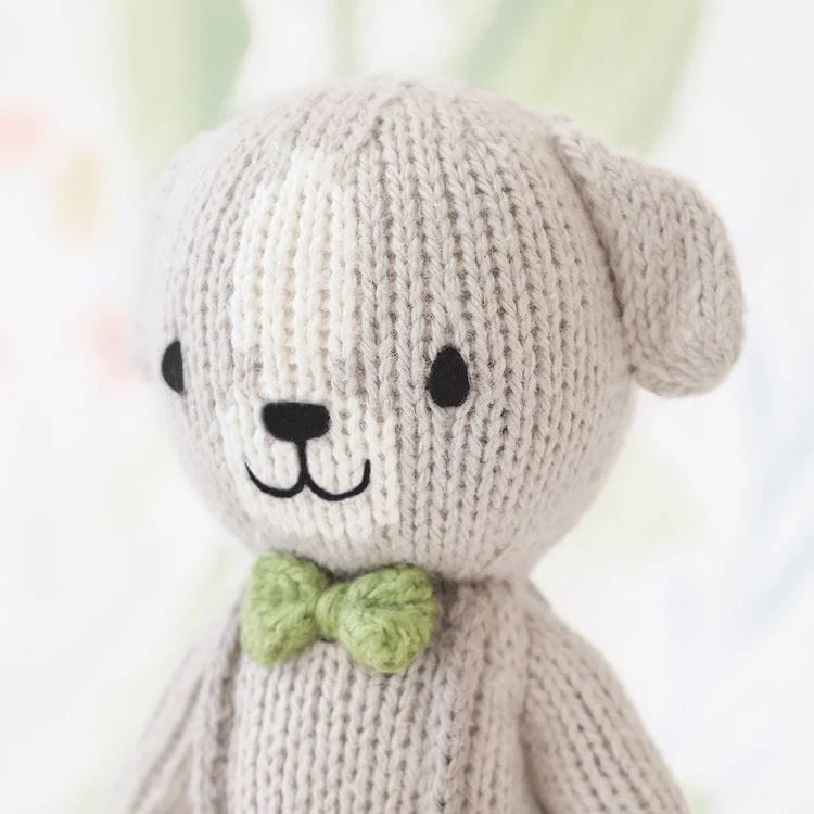 Tiny 6" Noah the Dog Hand-Knit Doll - Image 3