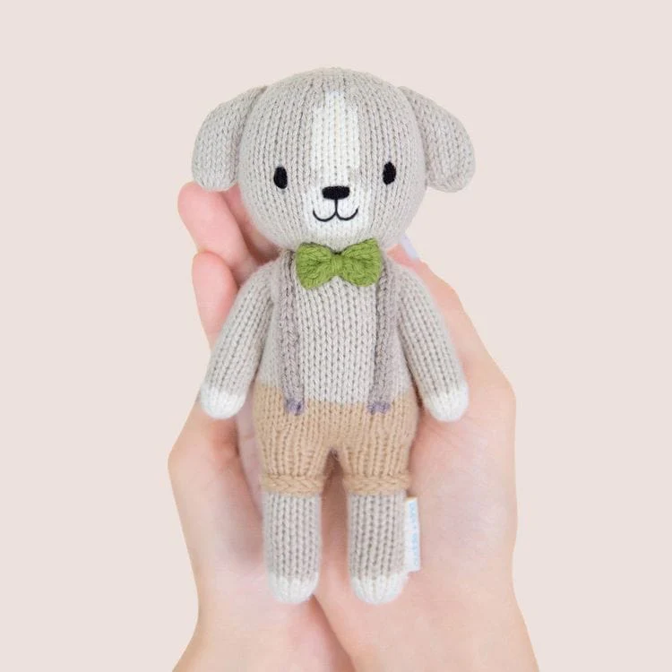 Tiny 6" Noah the Dog Hand-Knit Doll - Image 4