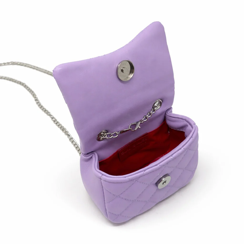 Tiny Crystal Stud Handbag - Lavender - Image 2