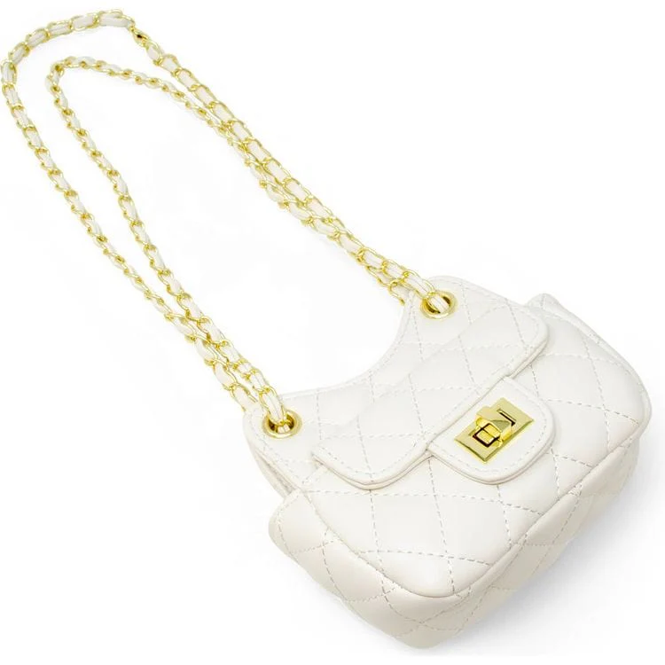 Tiny Quilted Treasure Purse - White - Image 6