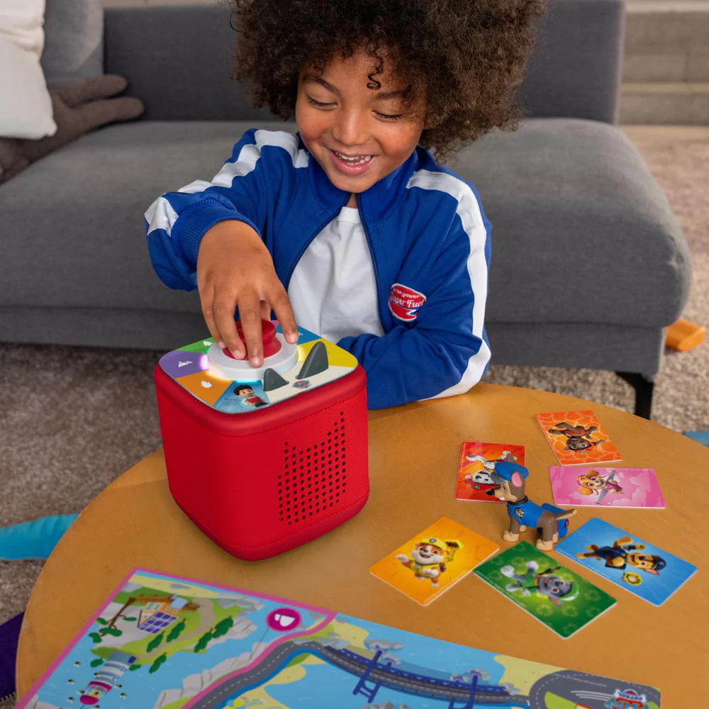 Tonies PAW Patrol Toniebox 2 Bundle with Tonieplay Game, Sleeve and 4 Tonies - Sunset Red - Image 2