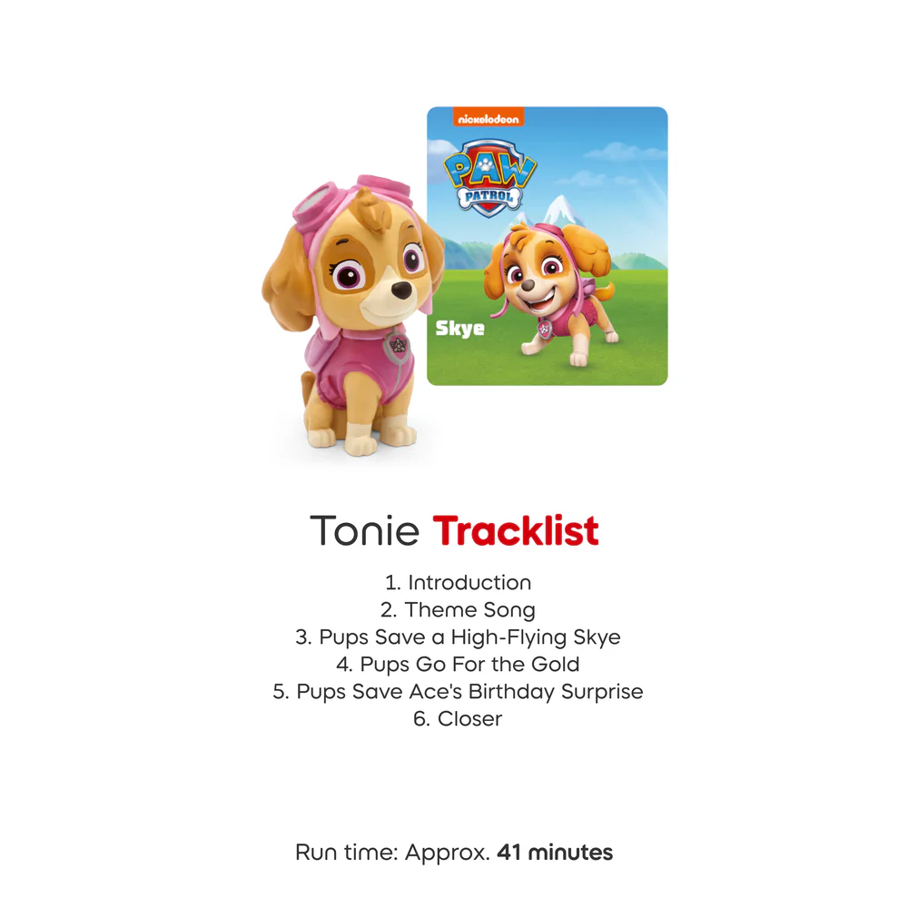 Tonies PAW Patrol Toniebox 2 Bundle with Tonieplay Game, Sleeve and 4 Tonies - Sunset Red - Image 8