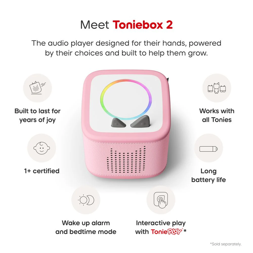 Tonies Playtime Puppy Toniebox 2 Starter Set - Cloud Pink - Image 4