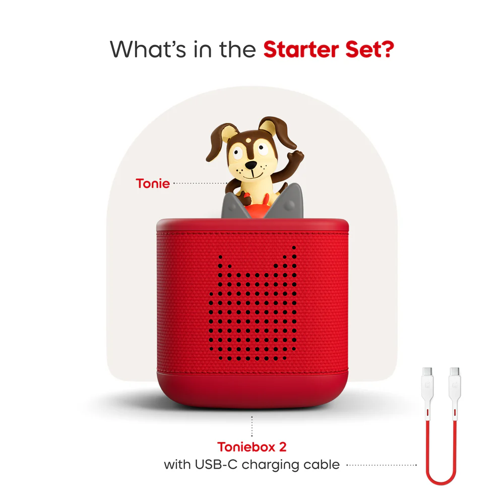 Tonies Playtime Puppy Toniebox 2 Starter Set - Sunset Red - Image 3