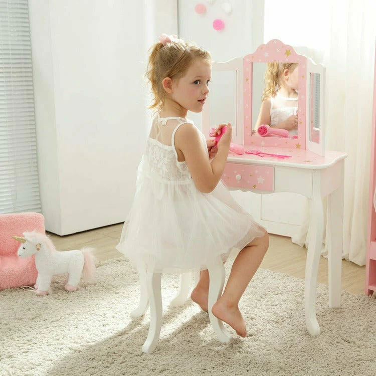 Fashion Twinkle Star Gisele Vanity Set - Pink/White - Image 2
