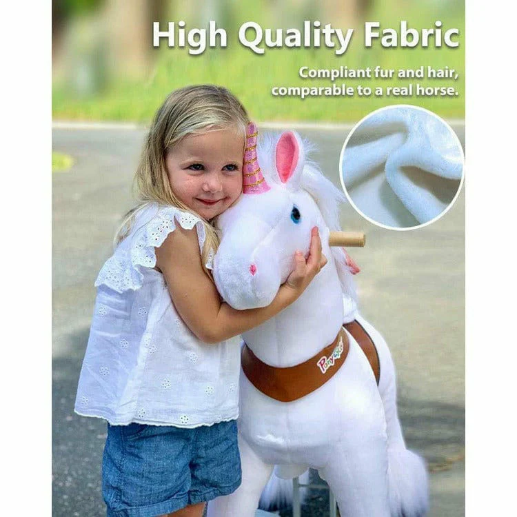 White Model U Ride-On Unicorn - 3-4 Years - Image 2