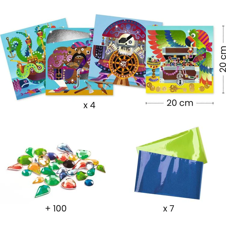 Up and at 'Em! Foil & Jewel Mosaic Craft Kit - Image 3