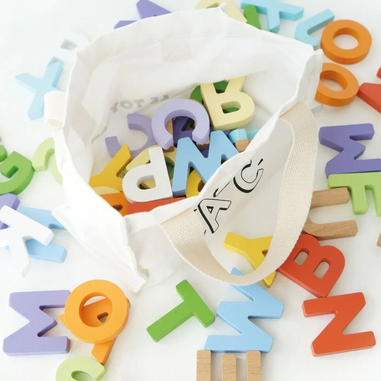 Wooden Alphabet Set & Bag - 60 Letters - Image 5