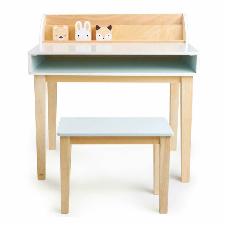 Wooden Desk and Chair - Image 3