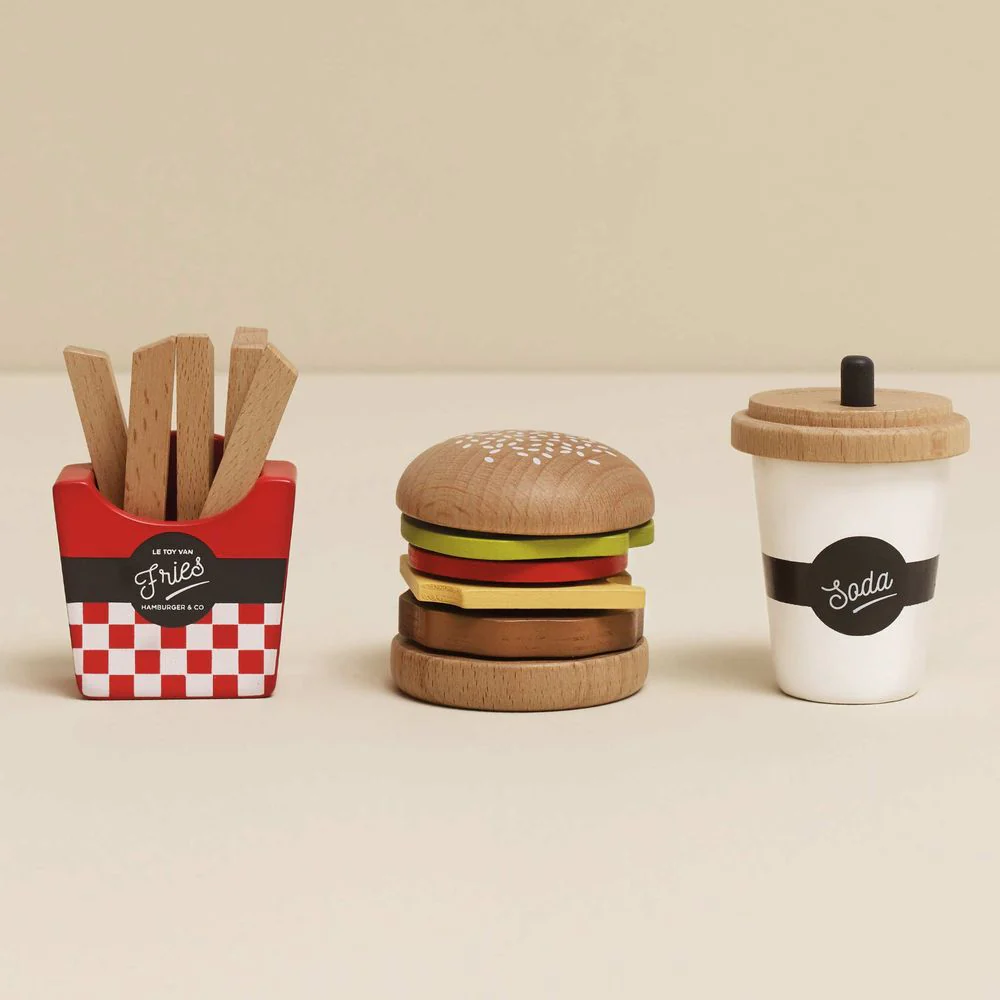 Wooden Gourmet Hamburger Set - Image 2