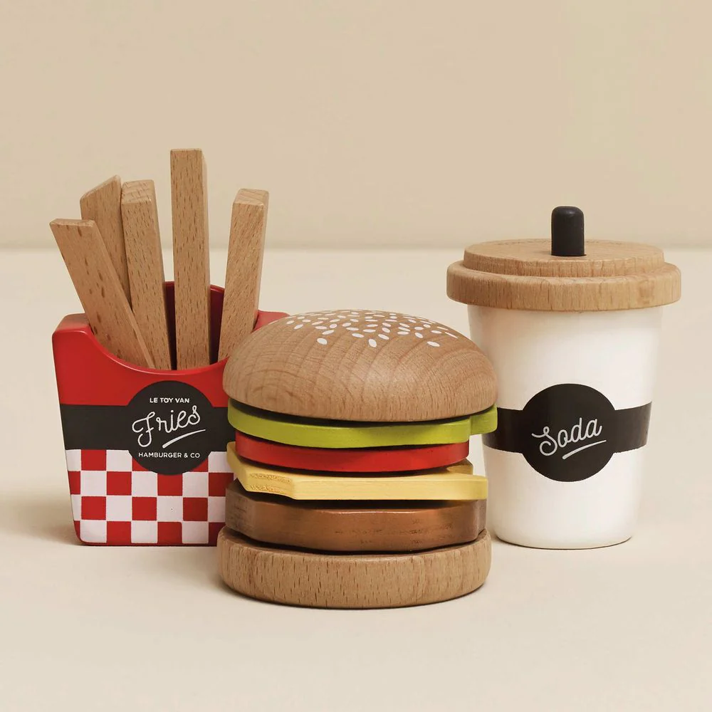 Wooden Gourmet Hamburger Set - Image 3