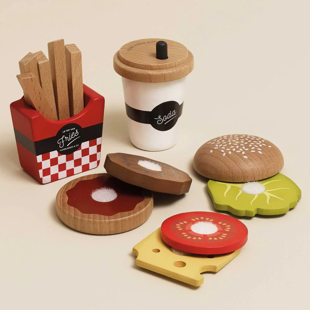 Wooden Gourmet Hamburger Set - Image 4