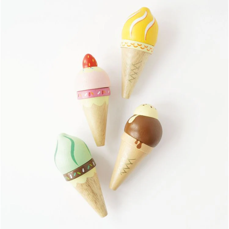 Wooden Ice Cream Cones Set - Image 2
