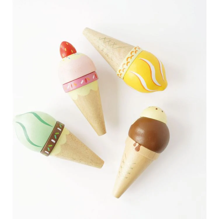 Wooden Ice Cream Cones Set - Image 4