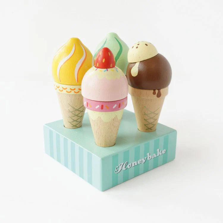 Wooden Ice Cream Cones Set - Image 5