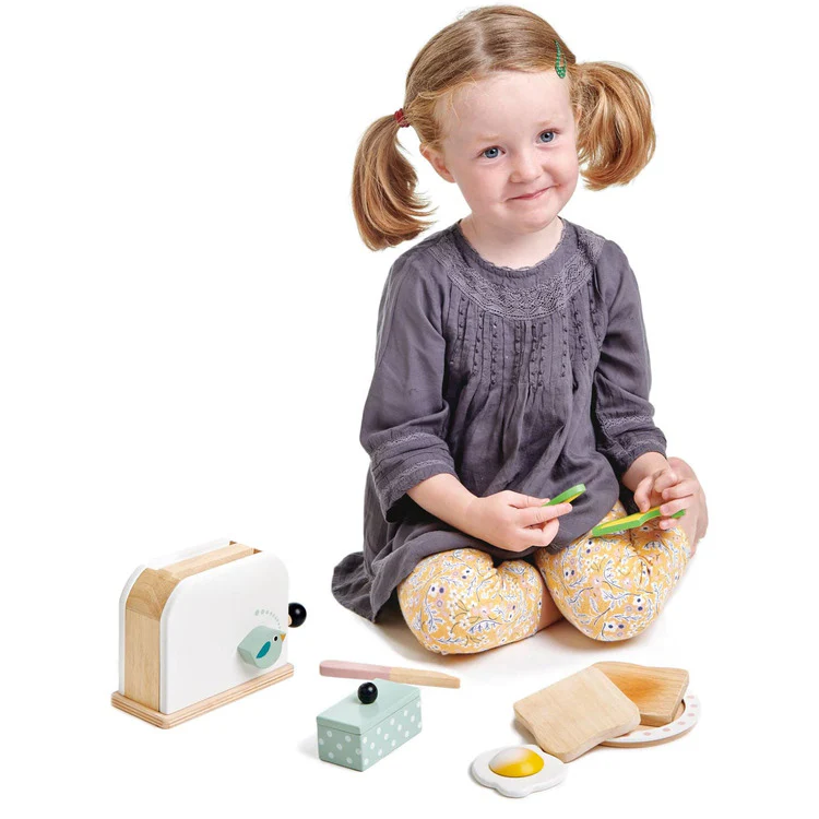 Wooden Mini Chef Breakfast Toaster Set - Image 2