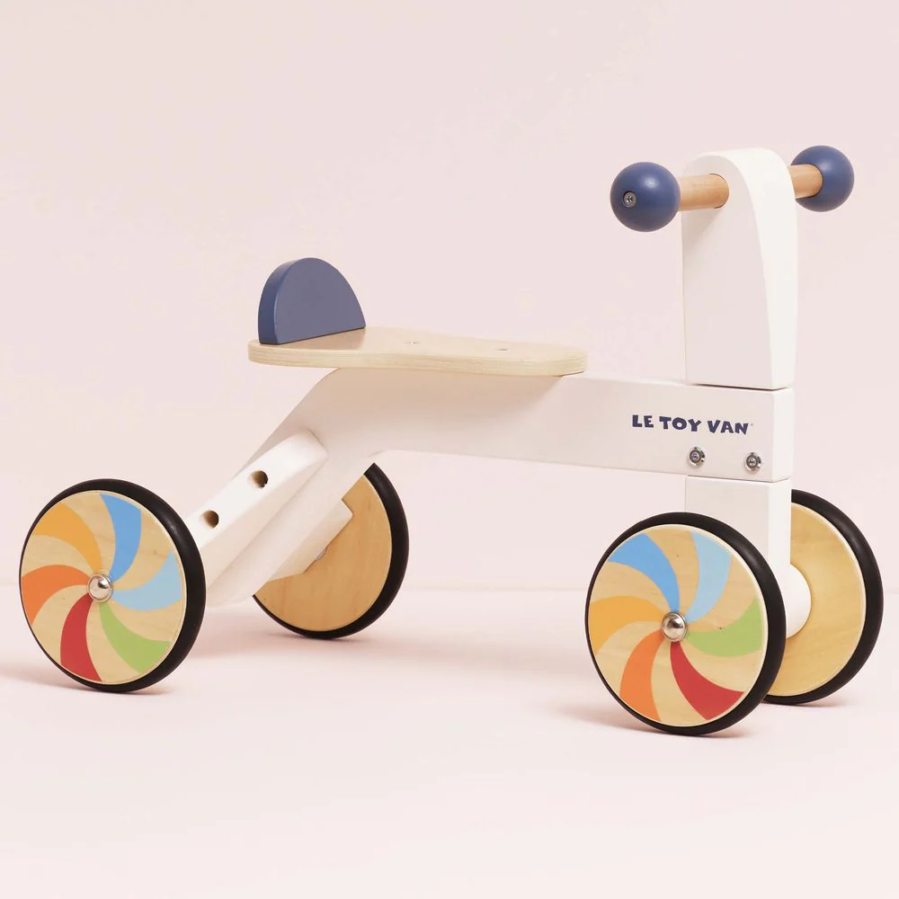 Wooden Rainbow Ride-On Trike - Image 3