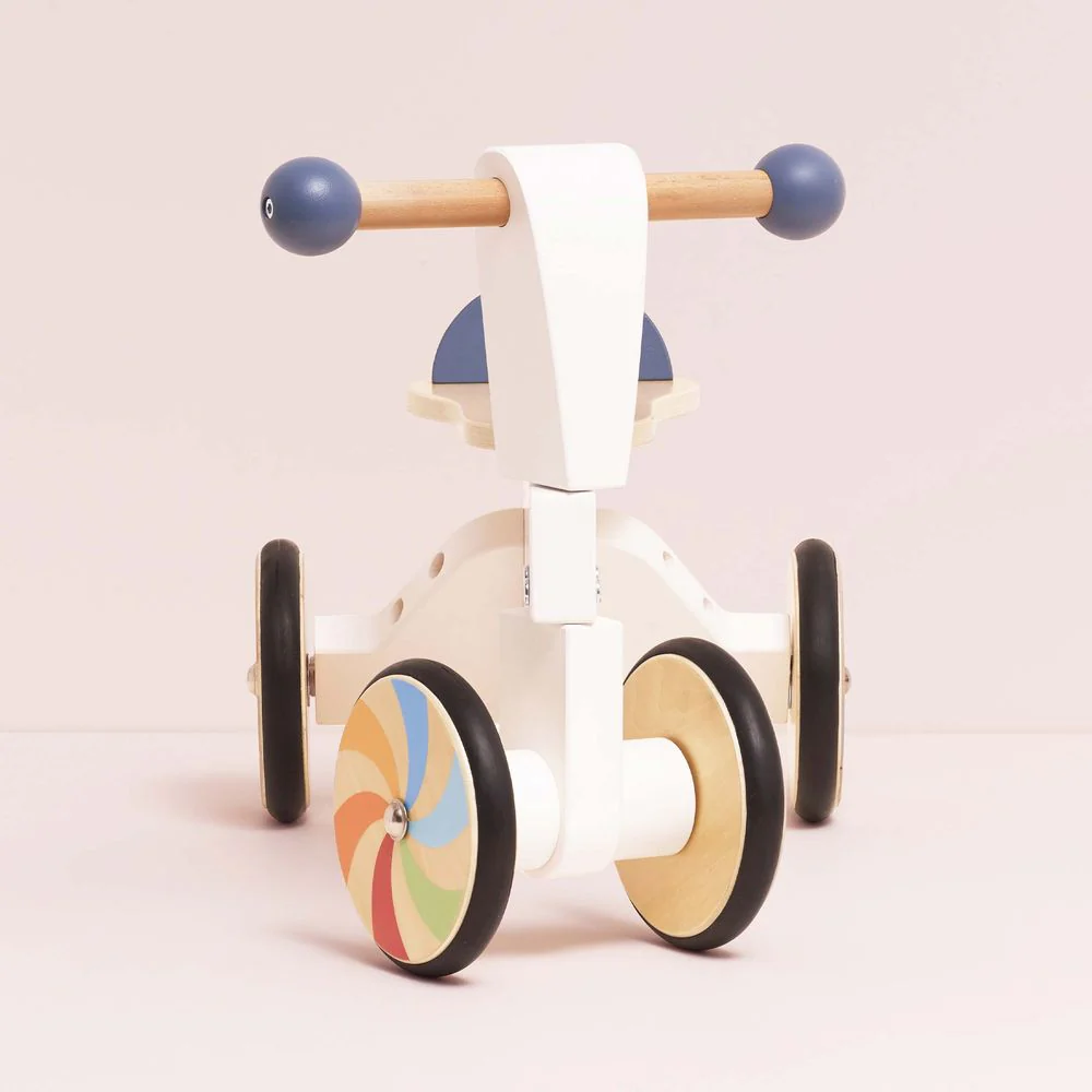 Wooden Rainbow Ride-On Trike - Image 4