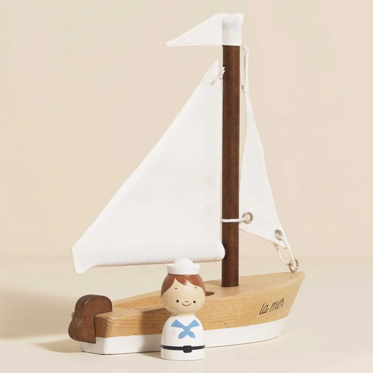 Wooden Sailing Boat & Captain - Image 2