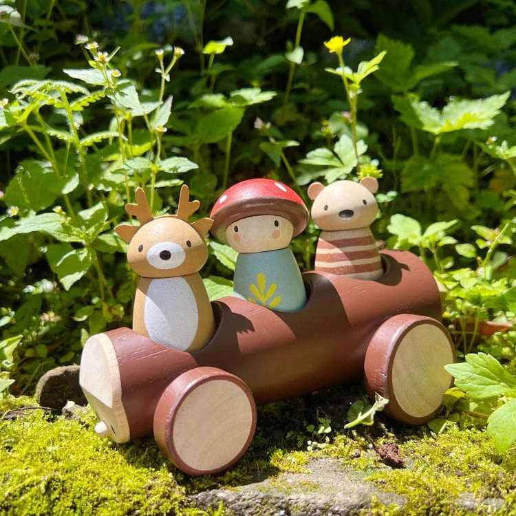 Wooden Timber Taxi Toy - Image 2