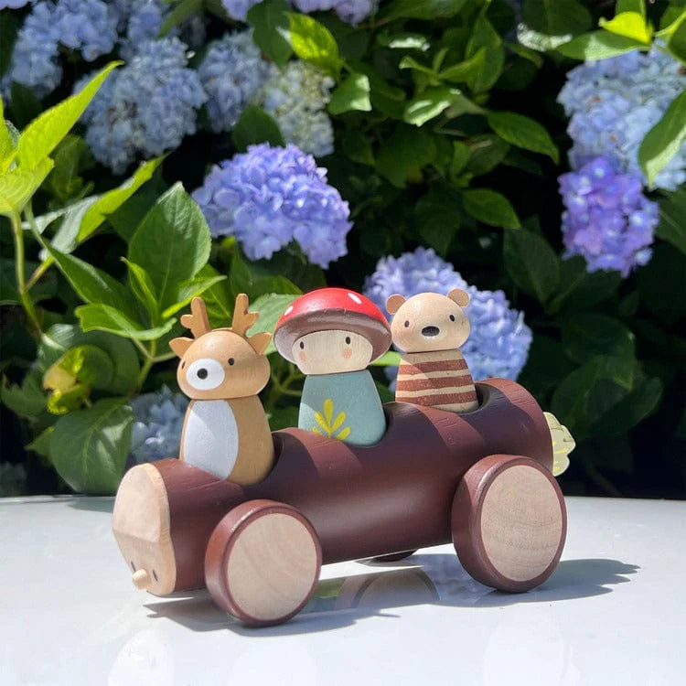 Wooden Timber Taxi Toy - Image 3