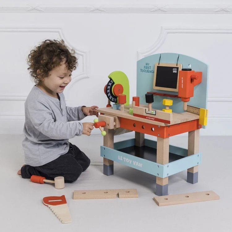 Wooden Tool Bench with 20 Accessories - Image 7