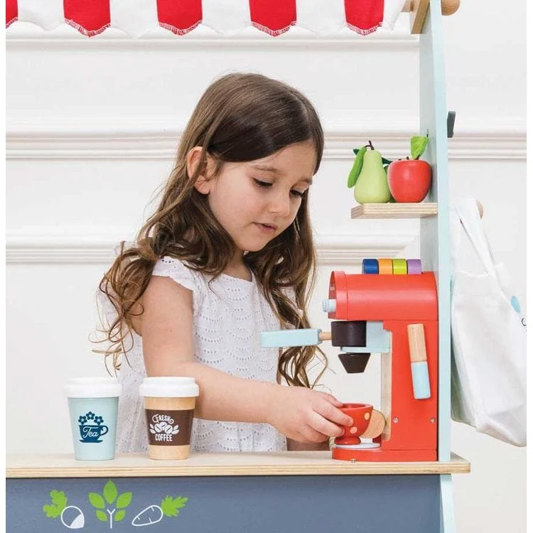 Wooden Toy Coffee Machine & Pods - Image 2
