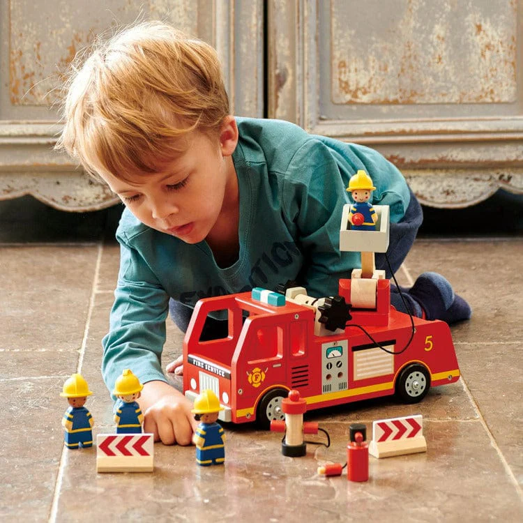 Wooden Toy Fire Engine Truck - Image 2